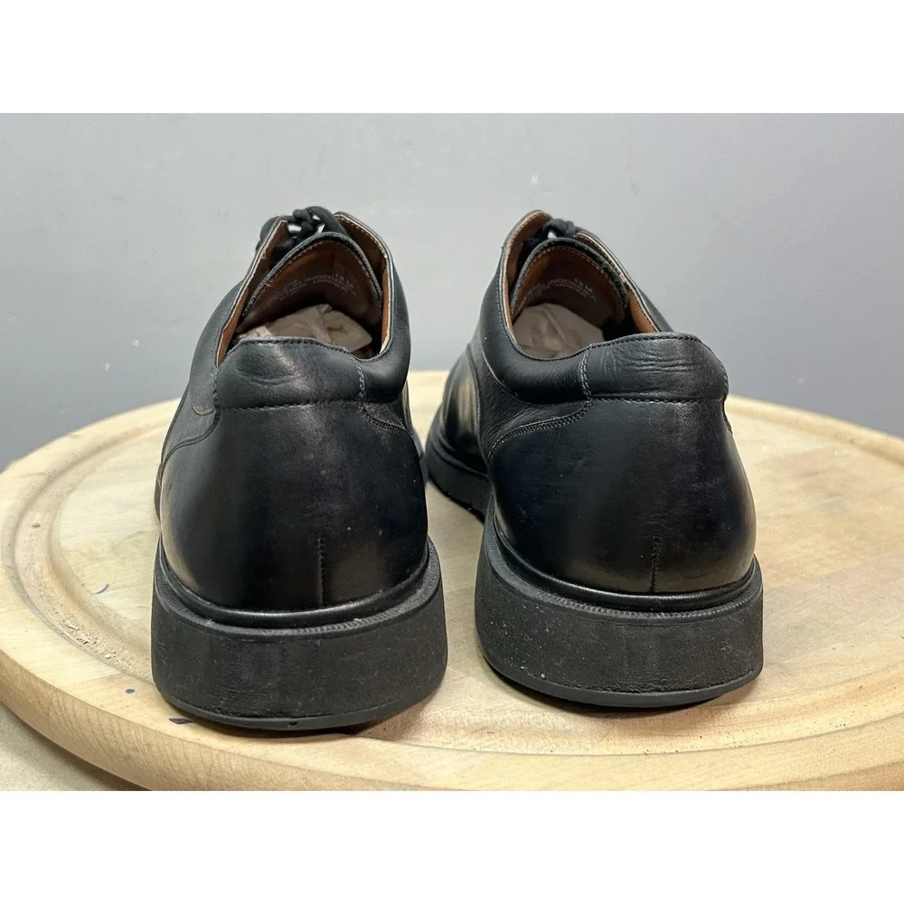 Rockport Dress Shoes Mens Size 13 Black Leather Oxford Cap Toe Vibram‎ MM338